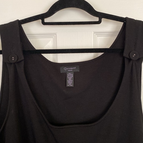 Context Woman Overall Jumper Style Black Dress Carnaby Road Pockets Size 3X - Picture 2 of 8